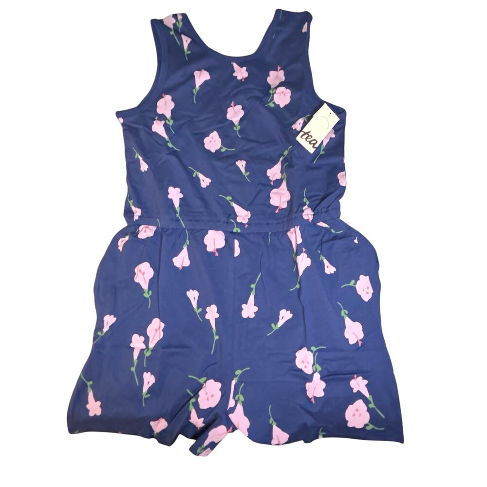 NEW Tea collection reversible romper inca floral romper size 16